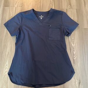 Navy Blue Women's Scrub Top